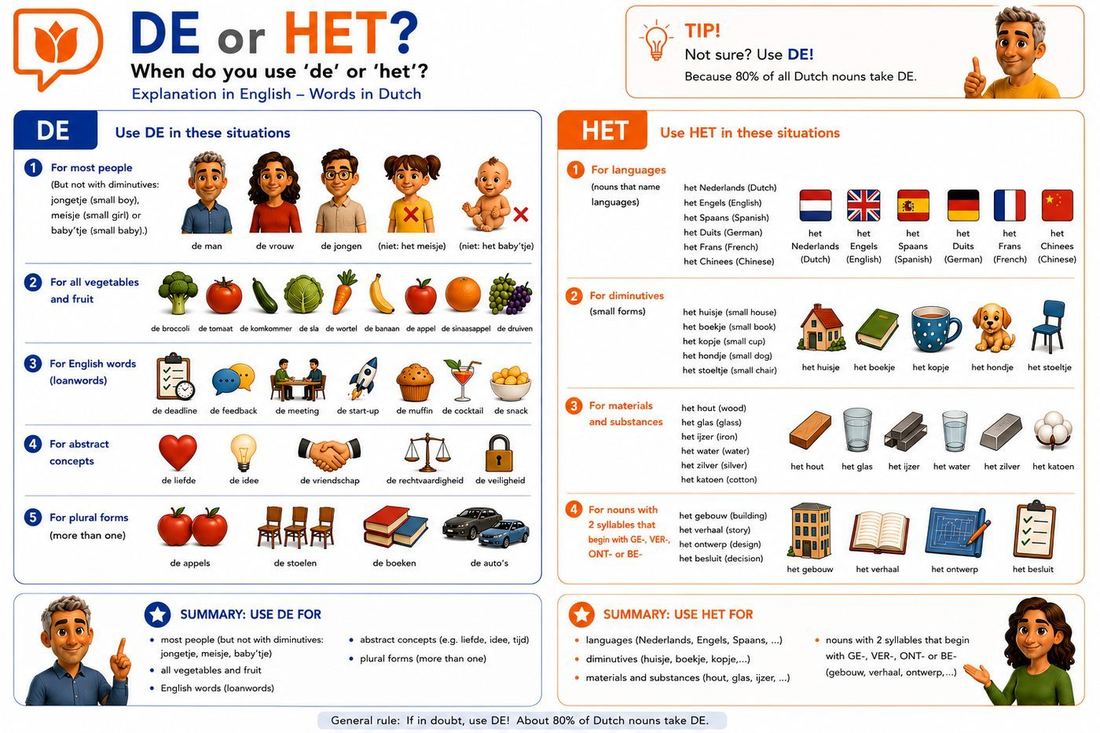 De of het — uitleg met voorbeelden