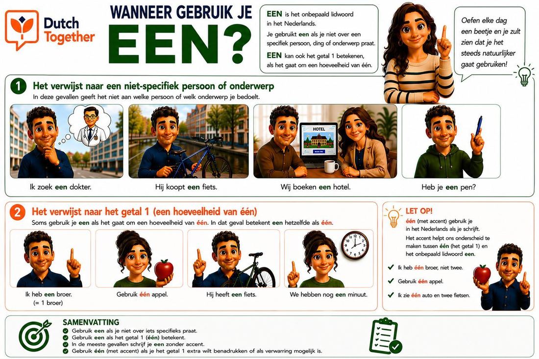 Een — uitleg met voorbeelden